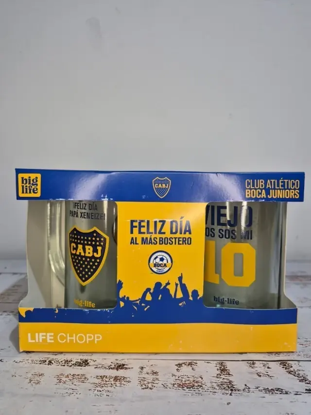 Chop de vidrio x2 Boca Juniors