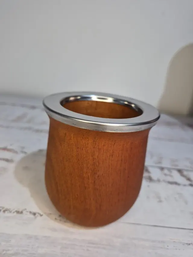 Mate de Algarrobo con frase Mama